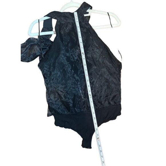 VICI Women's Black Organza Halter Tie Neck Bodysuit Sz S NWOT - Picture 7 of 11